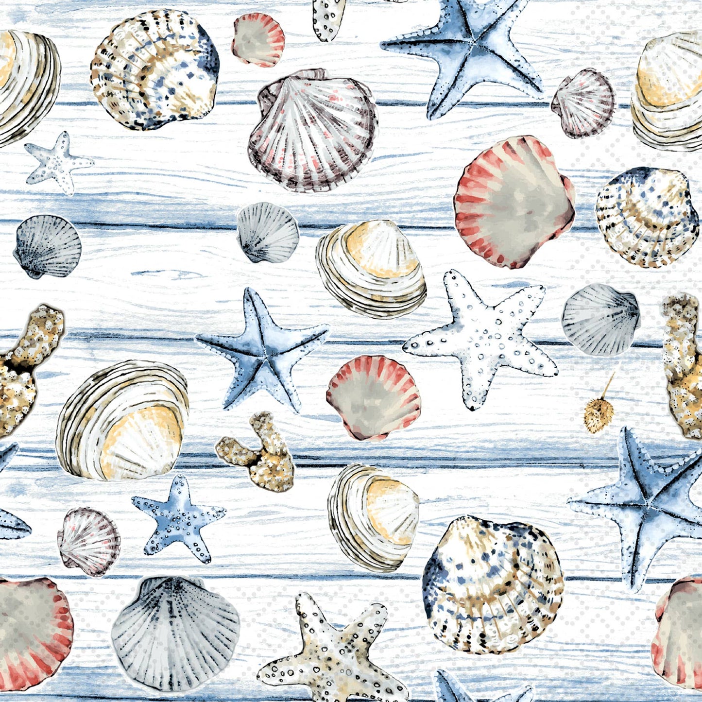 Beach Shells Cocktail Napkin