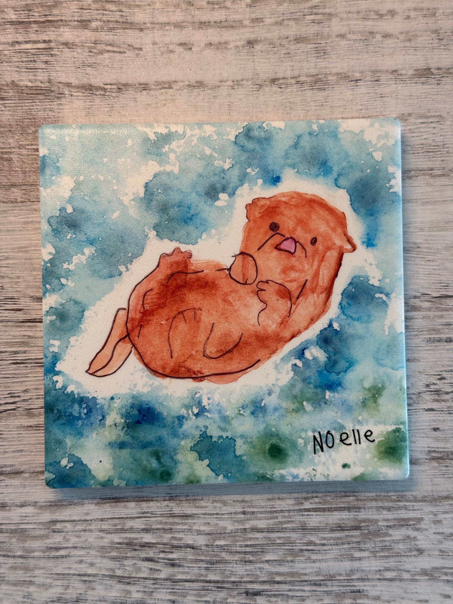 Otter Ceramic Coaster by Noelle