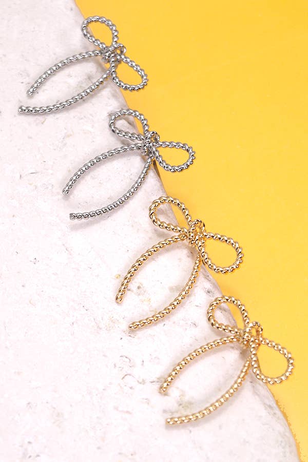 Rope Bow Stud Earring