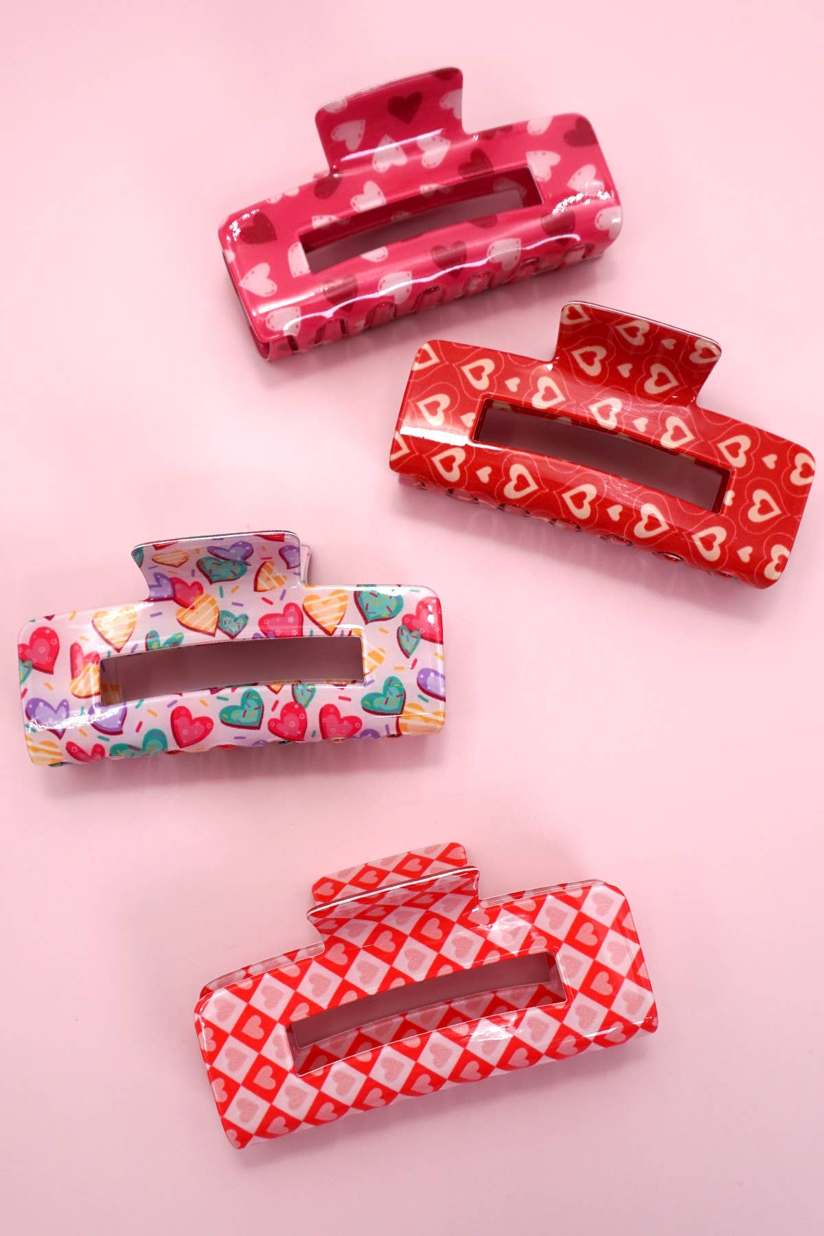 Valentine's Day Gift Heart Hair Claw Clips