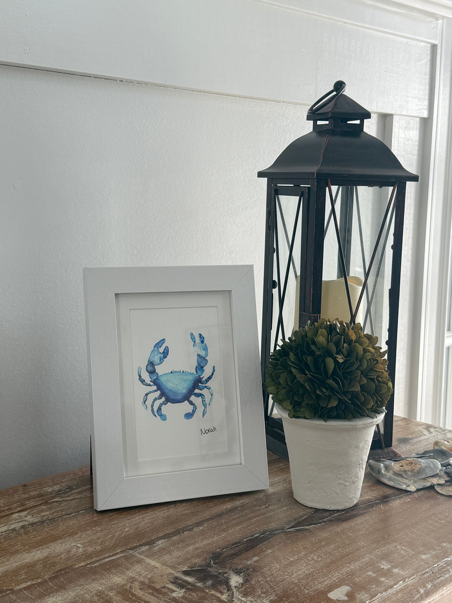 5x7 Blue Crab , Art by Norah Marie