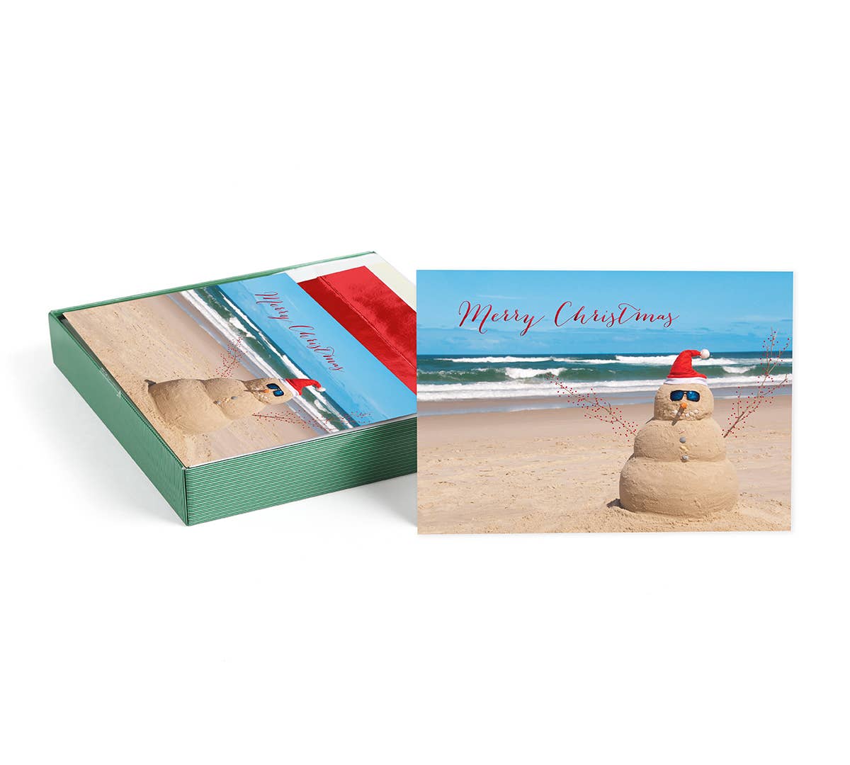 Beach Snowman Boxed Holiday Cards