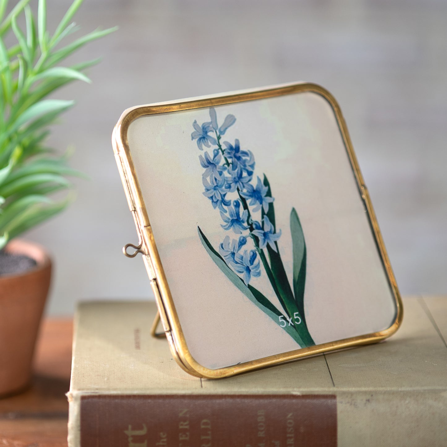 5x5 Ant. Brass Photo Frame