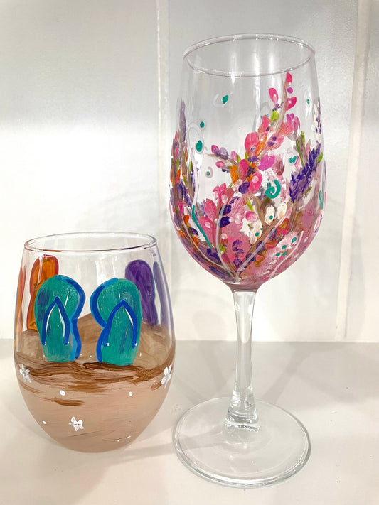 Wine Glass Painting Class (5/18 from 1-3pm)