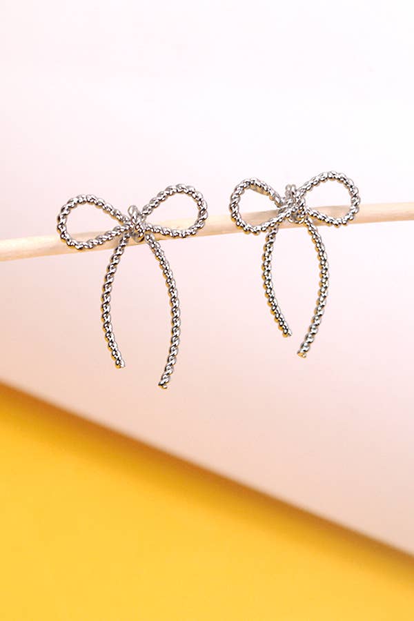 Rope Bow Stud Earring