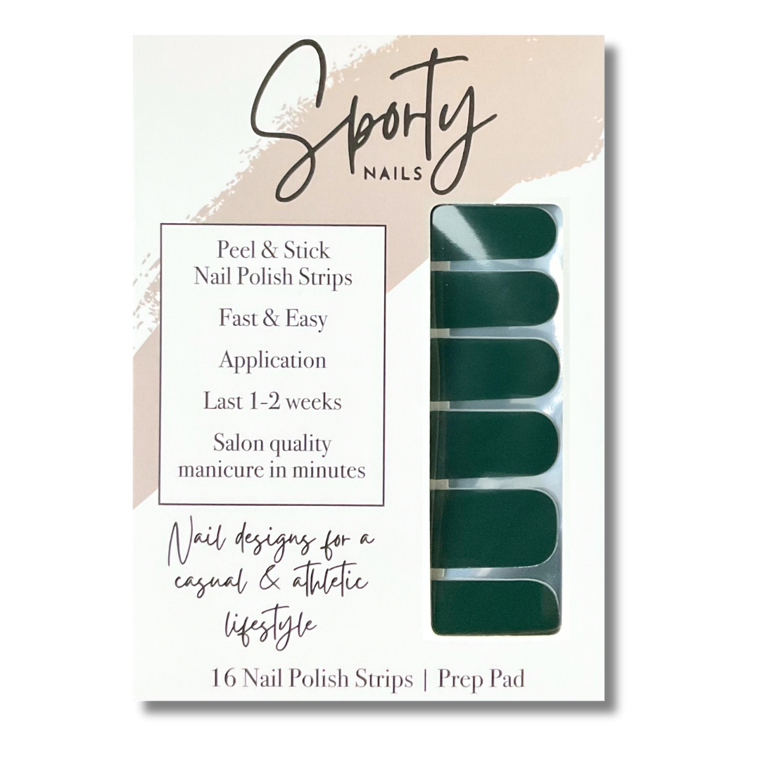 Dark Green Solid Nail Stickers | Dramatic Nails | Nail Wrap