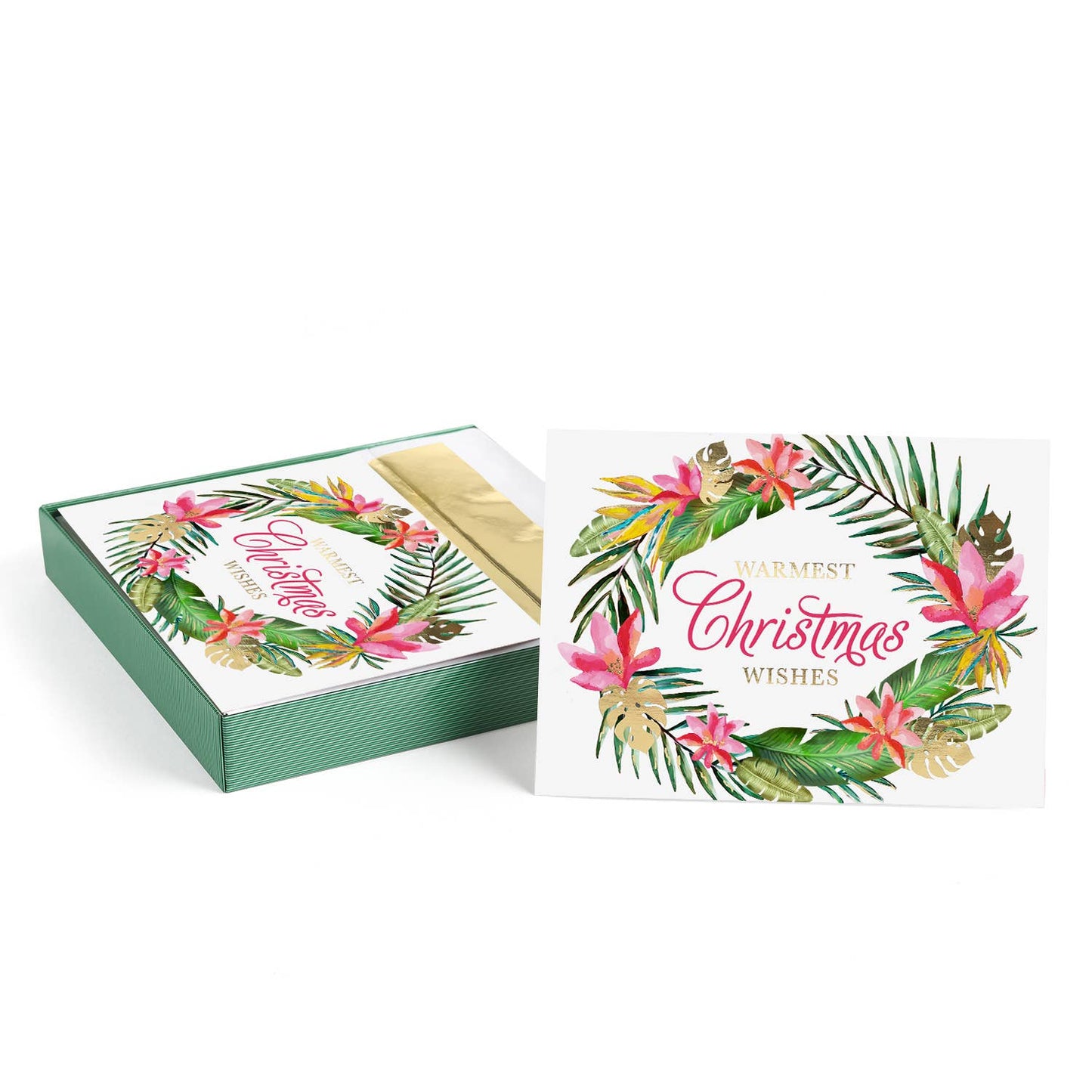 Tropical Wreath Boxed Holiday Cards