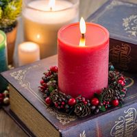 5" Berry Pinecone Candle Ring