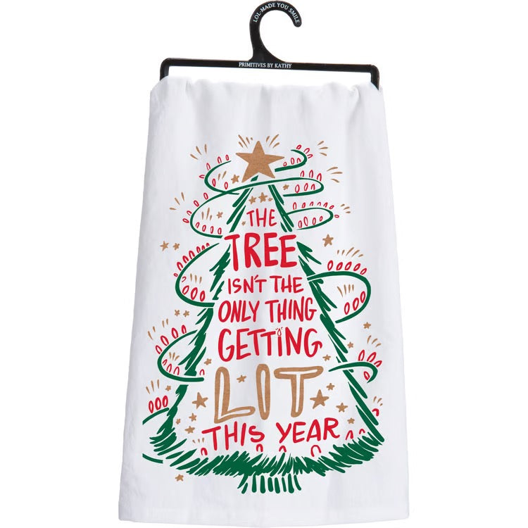 Only Thing Getting Lit This Year Kitchen Towel
