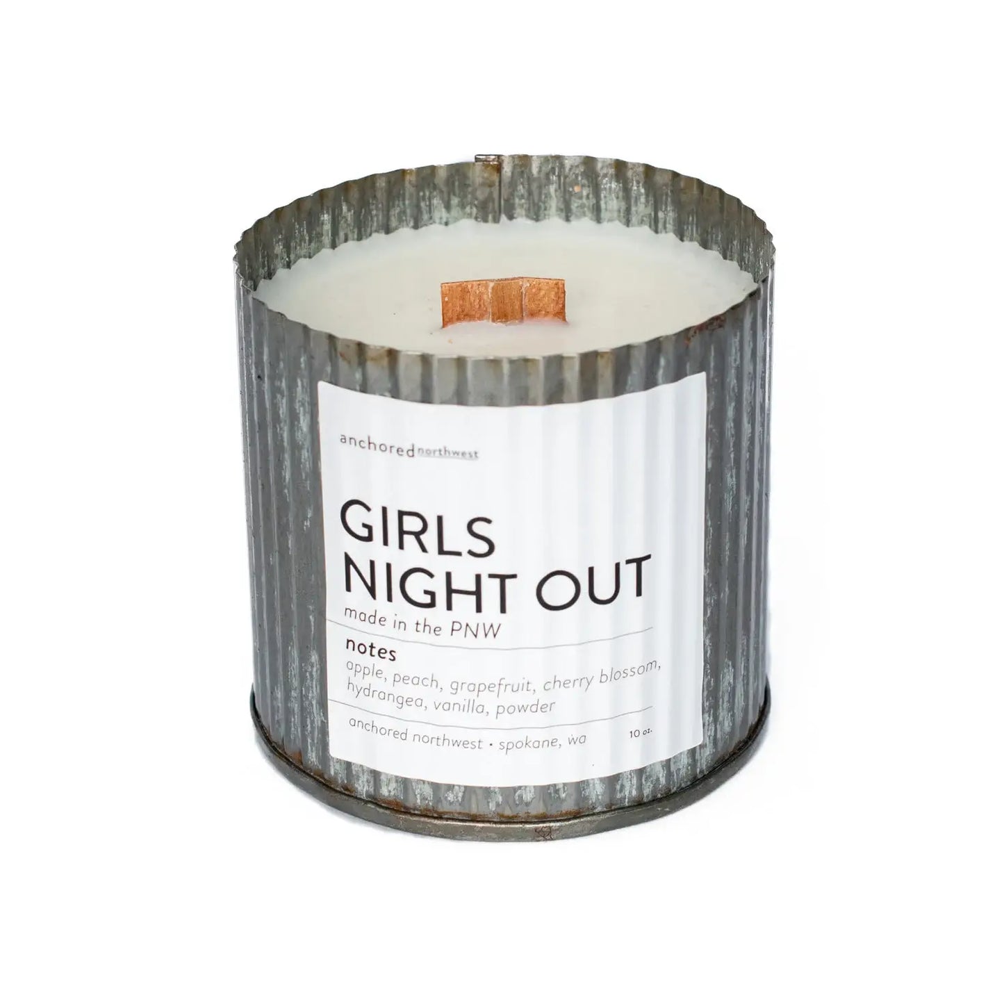 Girls Night Out Rustic Vintage Farmhouse Wood Wick Candle: 10oz