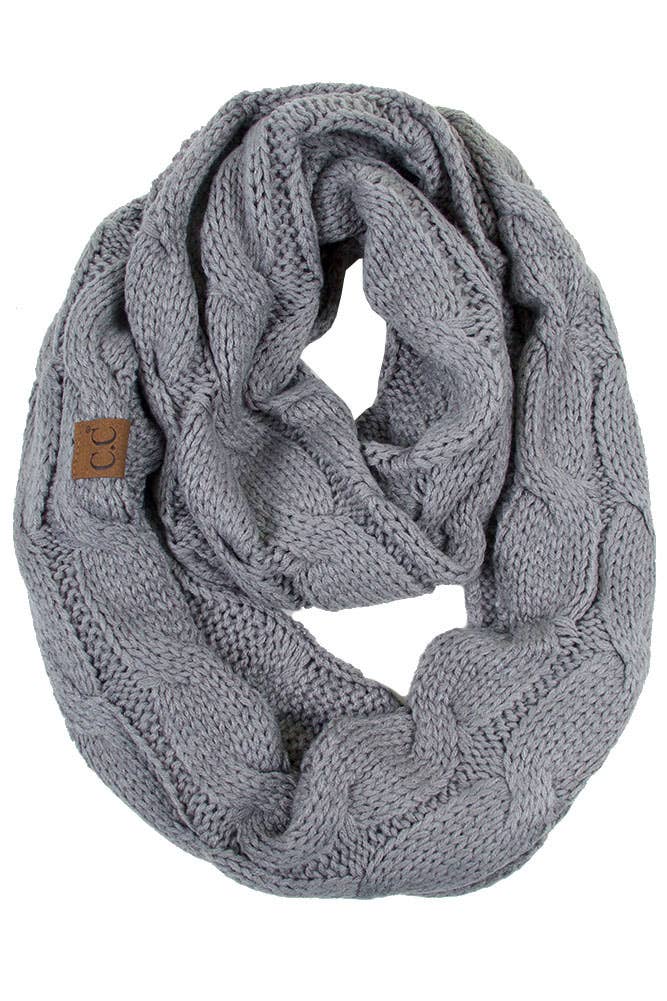 Natural Gray Knitted Scarf