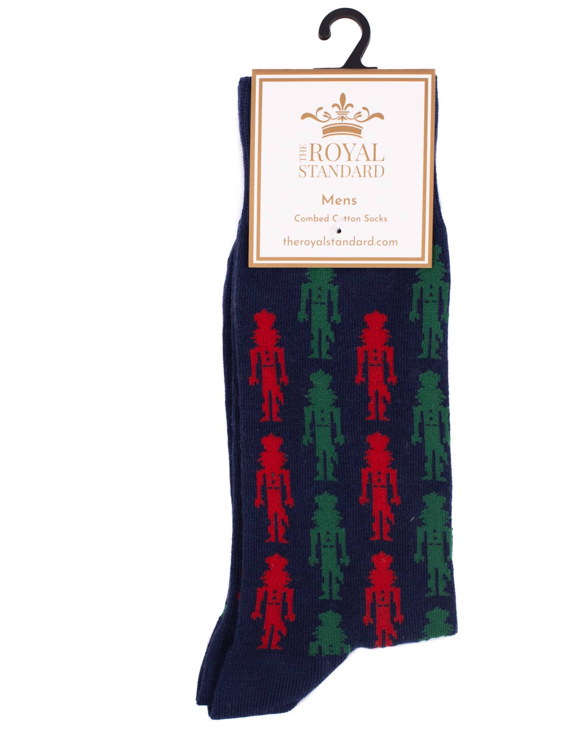 Men's Nutcracker Lane Socks Navy/Red/Green One Size