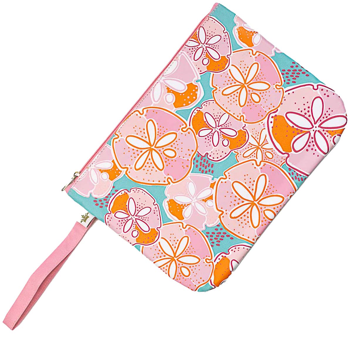 Sand Dollar Wet/Dry Bag Aruba Blue/Light Pink 12x9
