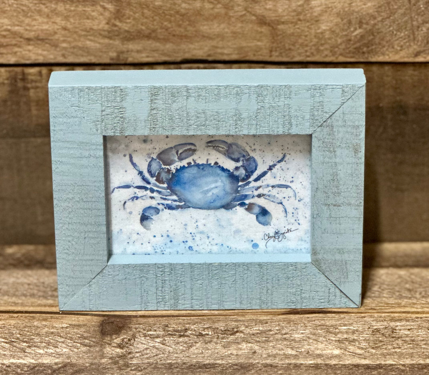 Speckled Crab Mini in Seafoam Frame