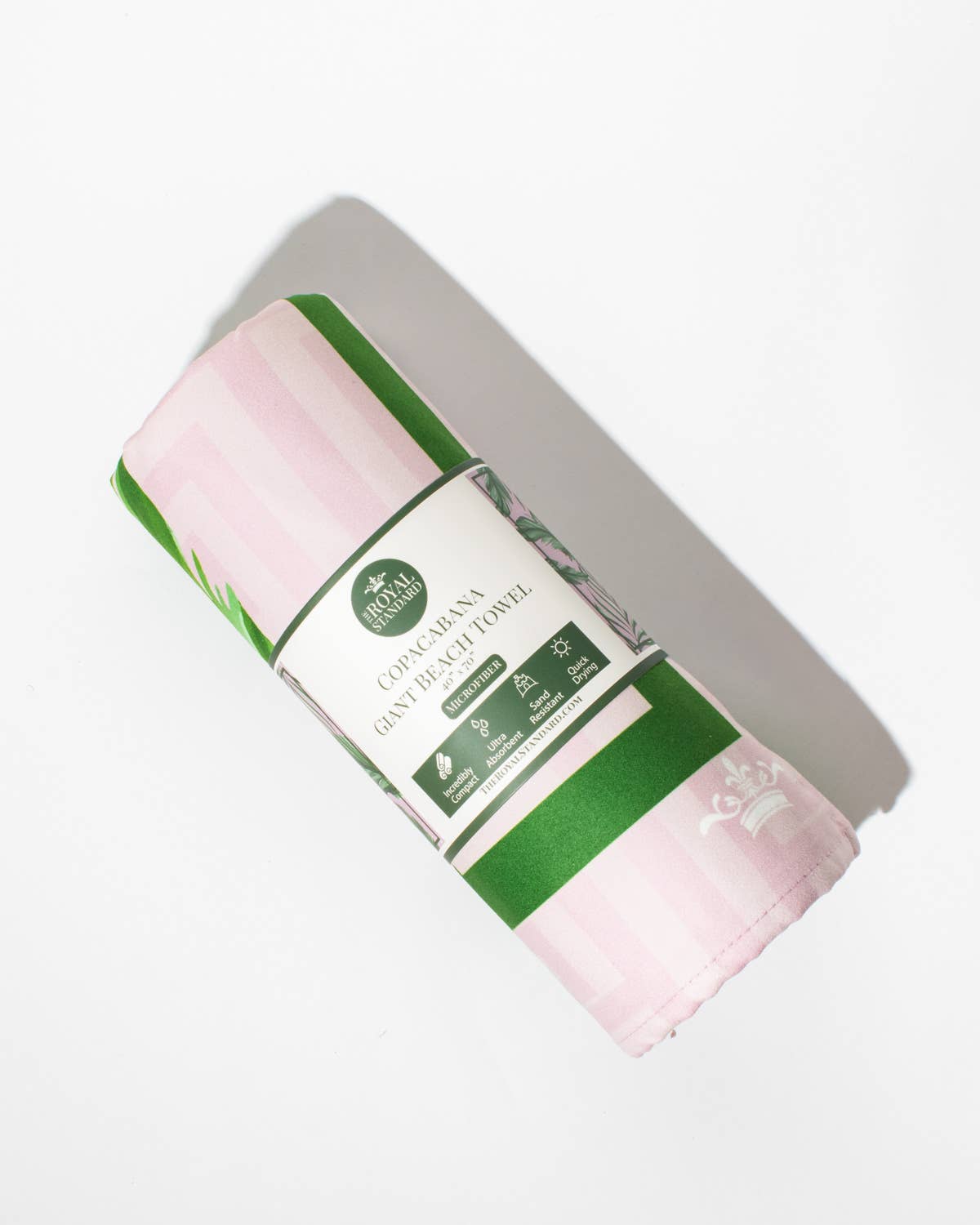 Copacabana Giant Beach Towel Pink/Green 40x70