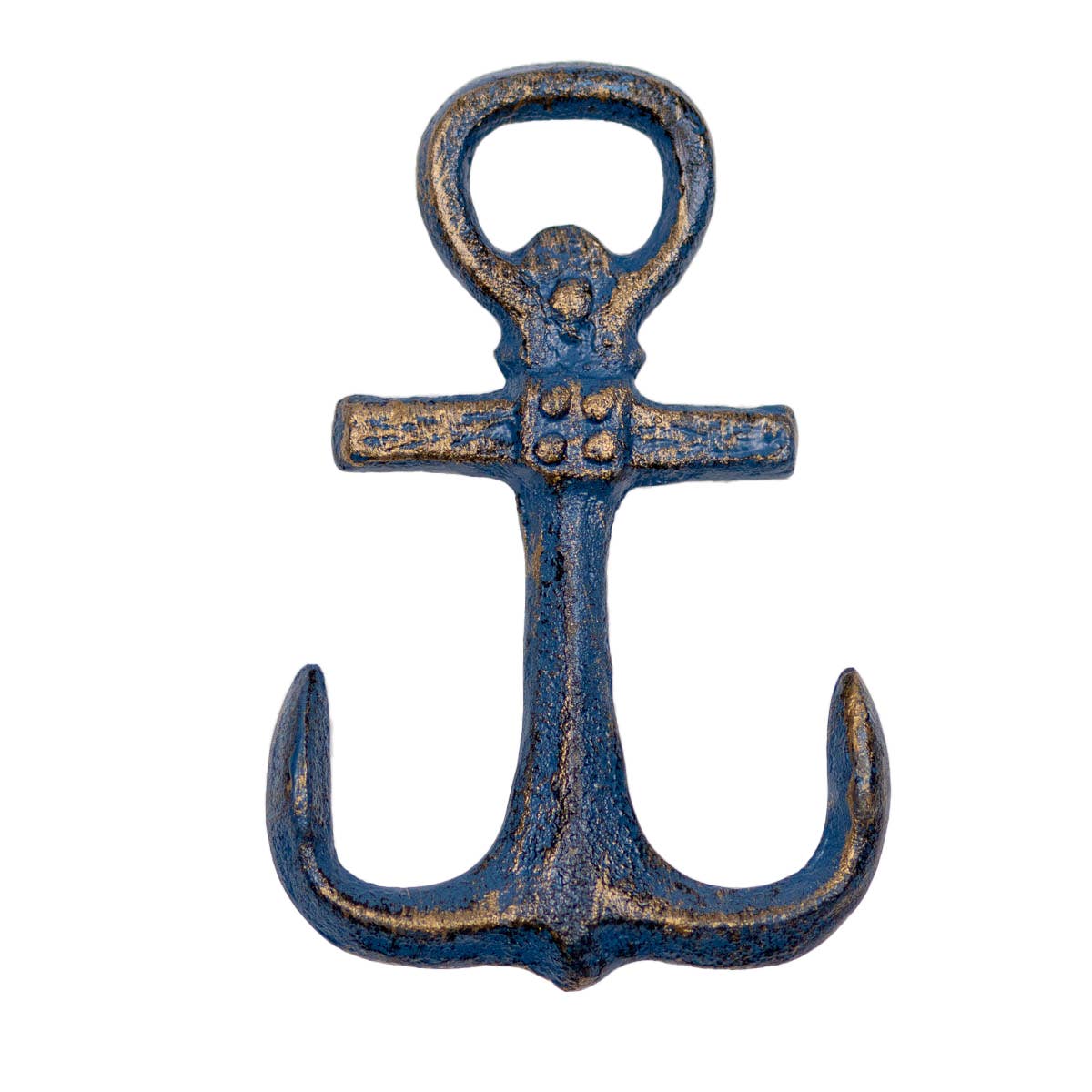 Anchor Bottle Opener Antique Blue 2.75x4.5