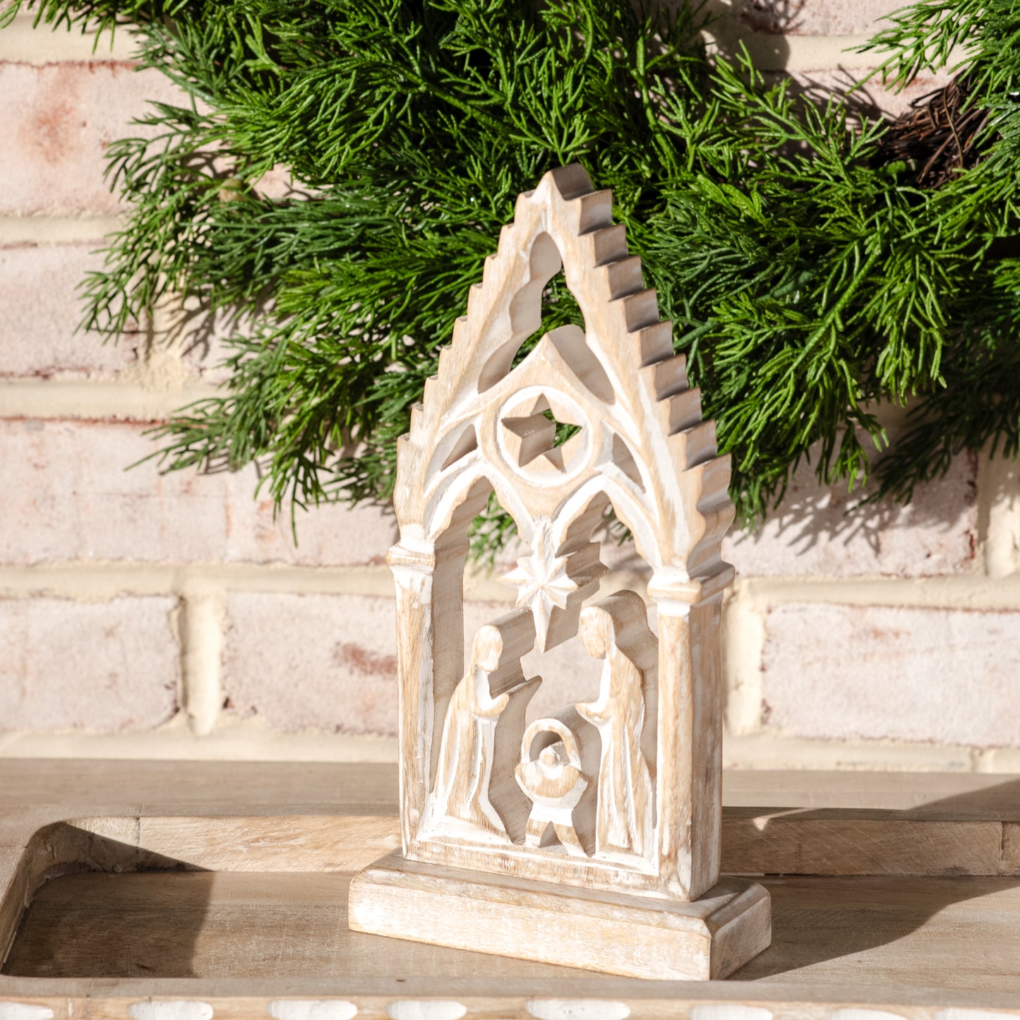 WOODEN ARCH NATIVITY