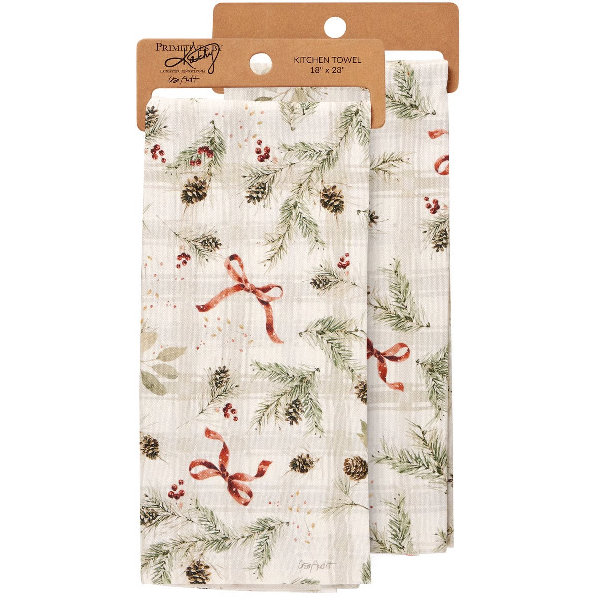 Christmas Greenery Kitchen Towel