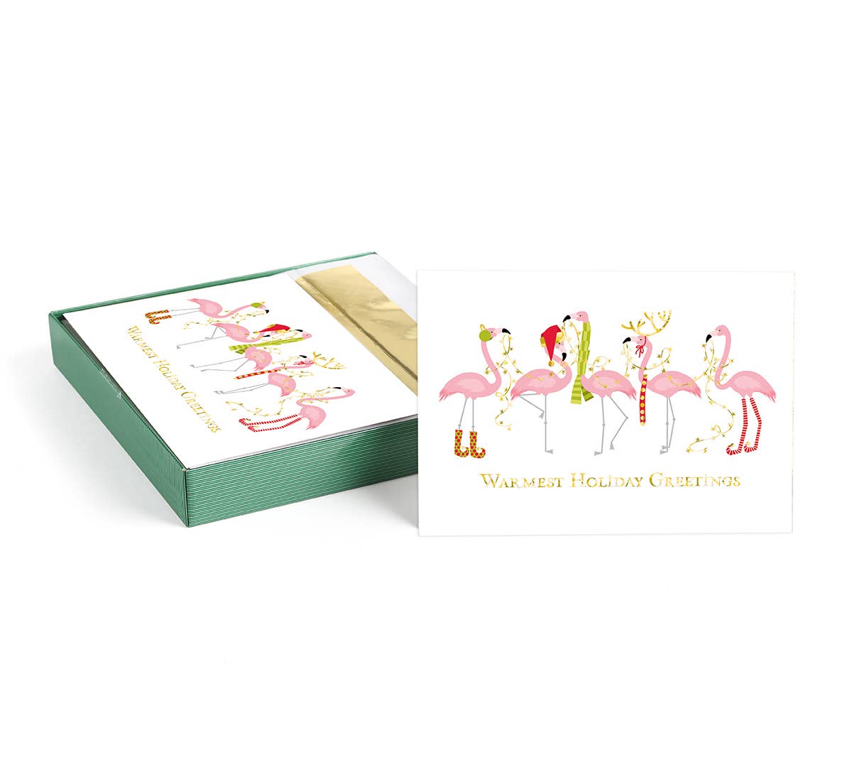 Fashionista Flamingos Boxed Holiday Cards