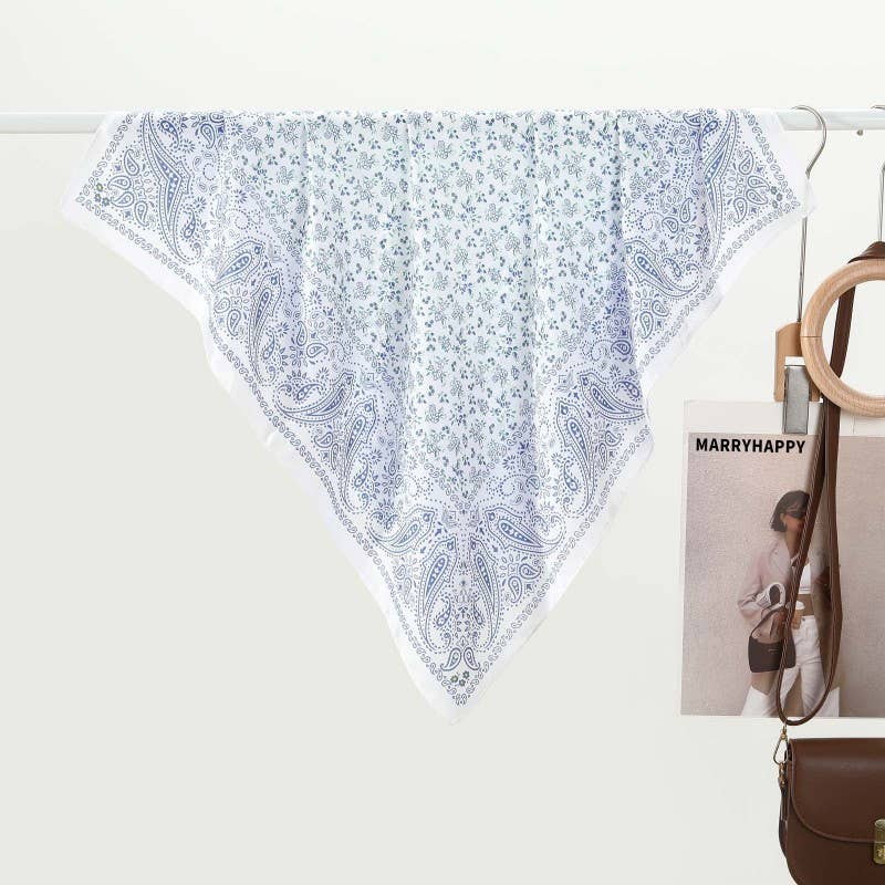 Floral Toile vintage historical theme Feel Bandana Scarf