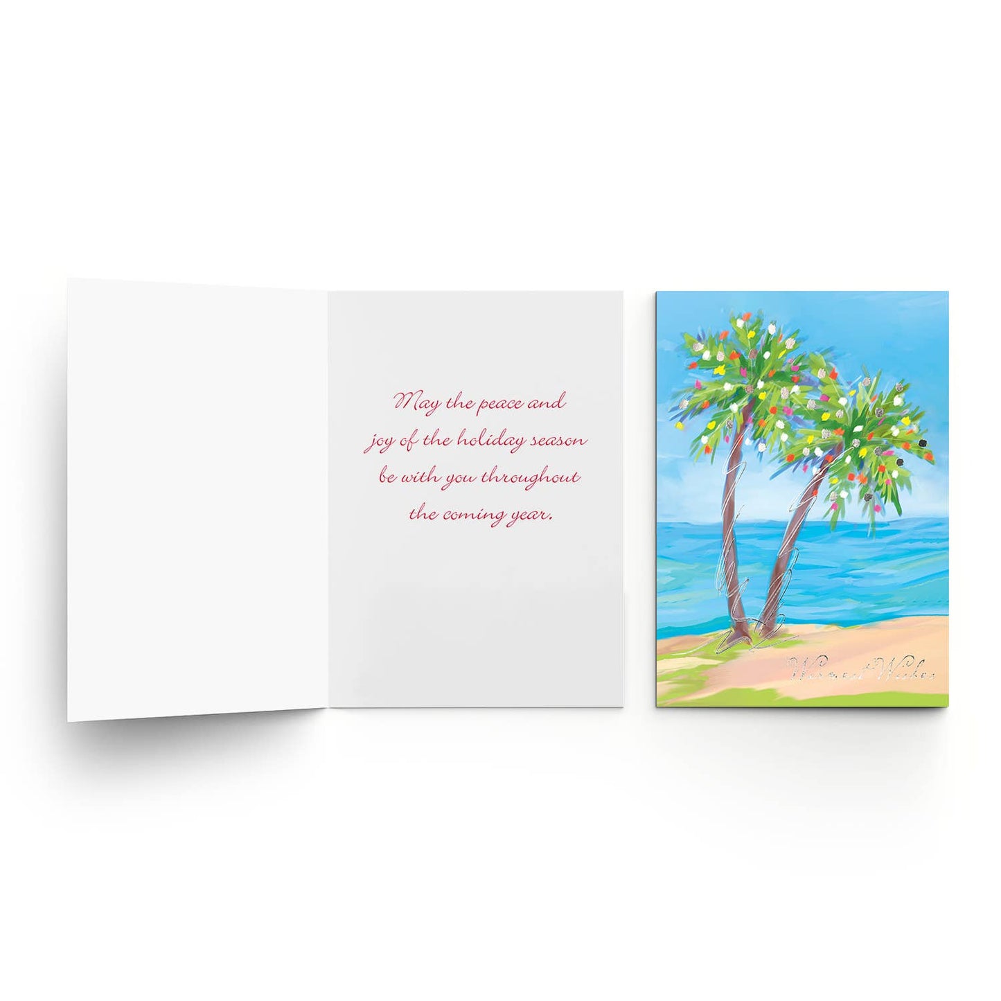 Festive Palm Trees Boxed Holiday Cards