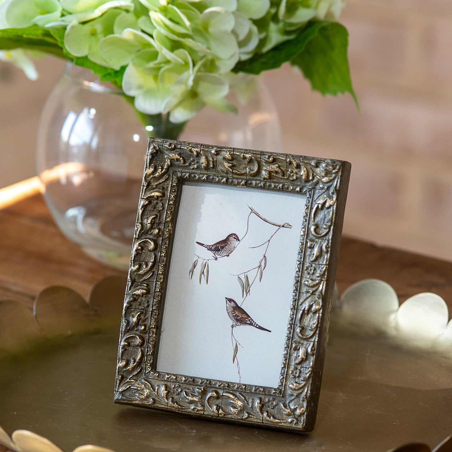 2.5x3.5 Antiqued Gold Photo Frame