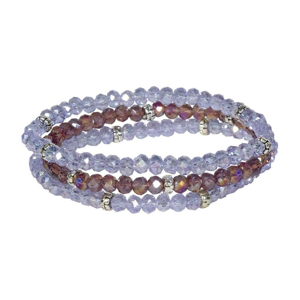 Kids Crystal Girls Stretch Bracelets, Set 3