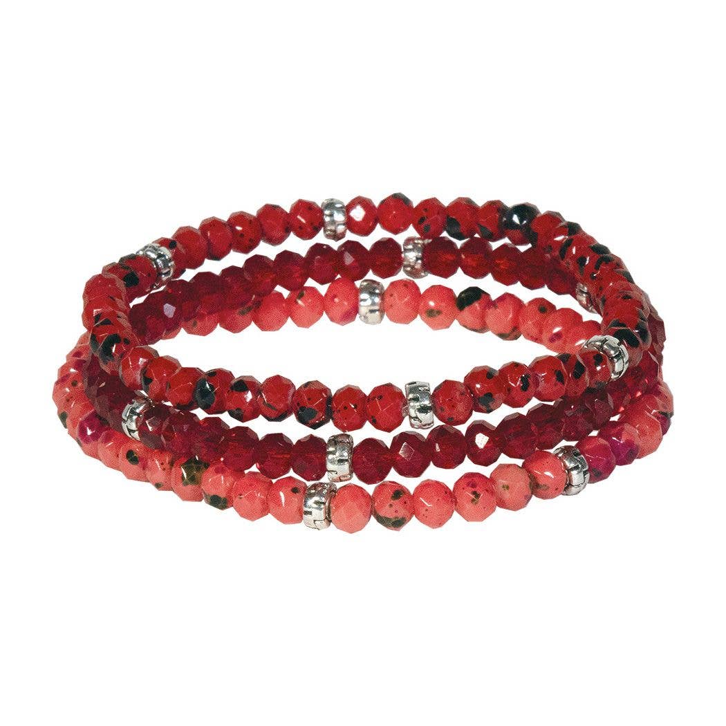 Kids Crystal Girls Stretch Bracelets, Set 3