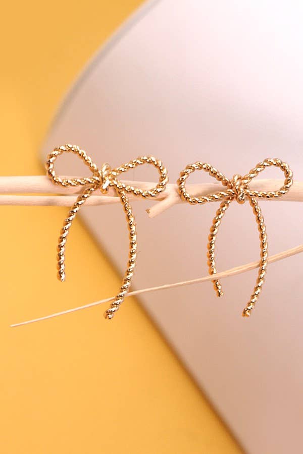Rope Bow Stud Earring