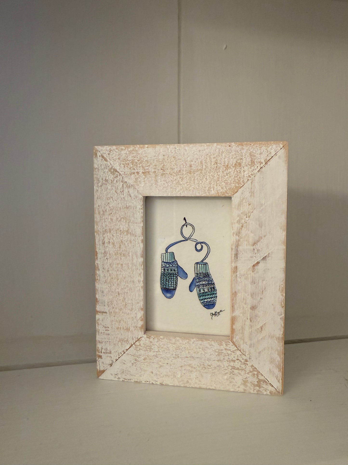 Mittens Mini Art by Cheryl Zapata
