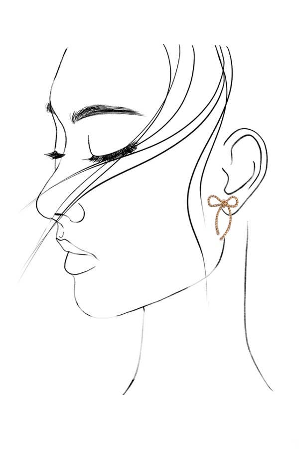 Rope Bow Stud Earring