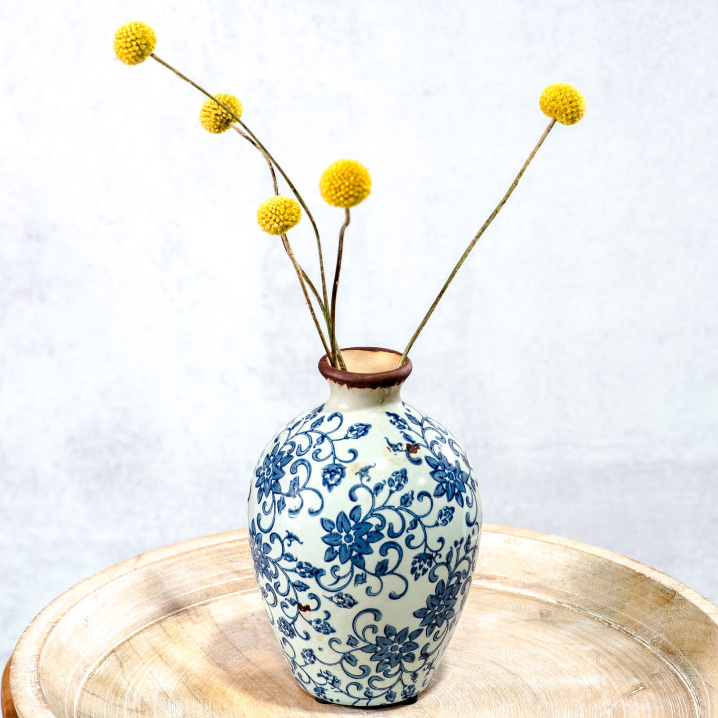 7.5" Vintage Floral Vase