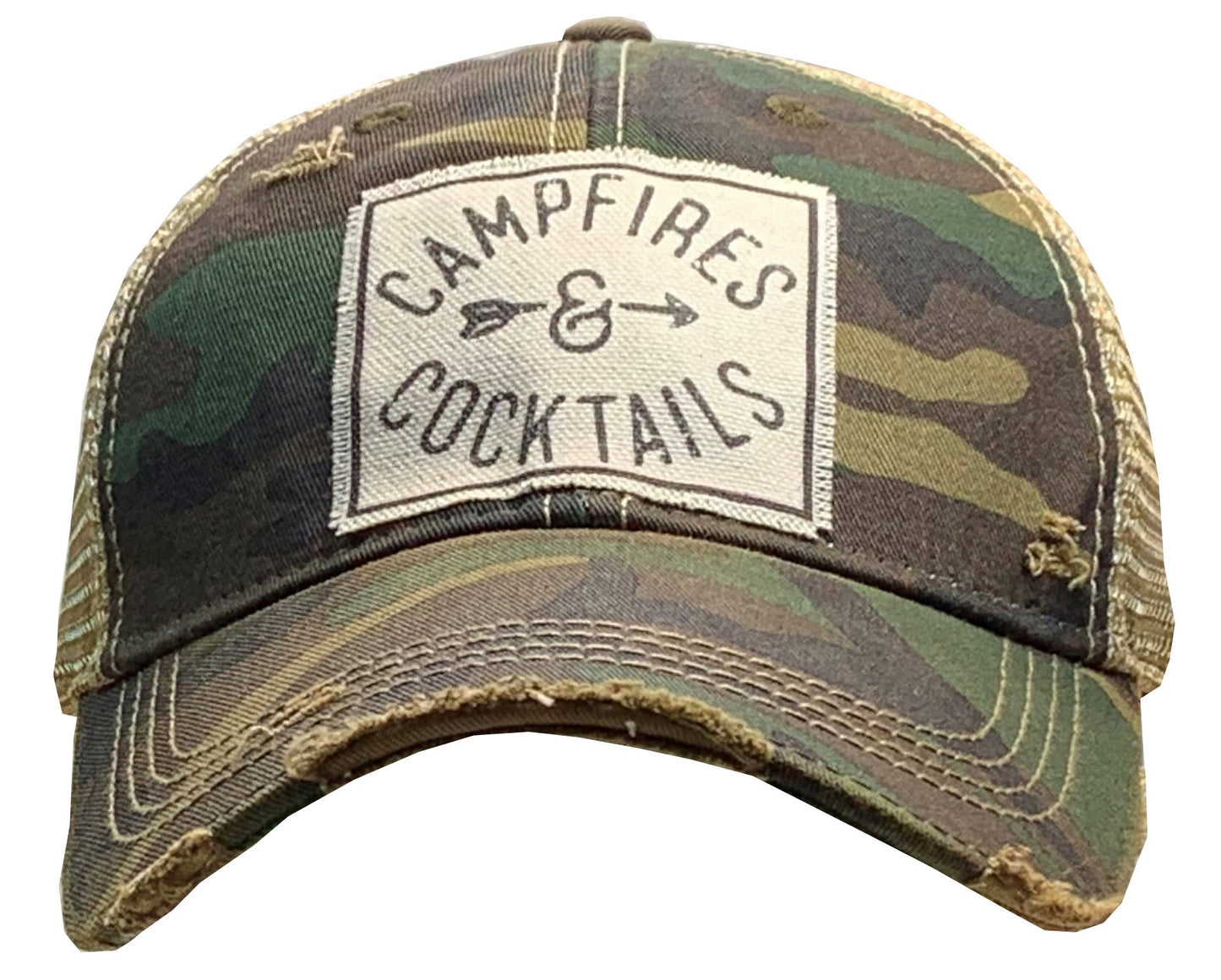Campfires & Cocktails Trucker Hat Baseball Cap