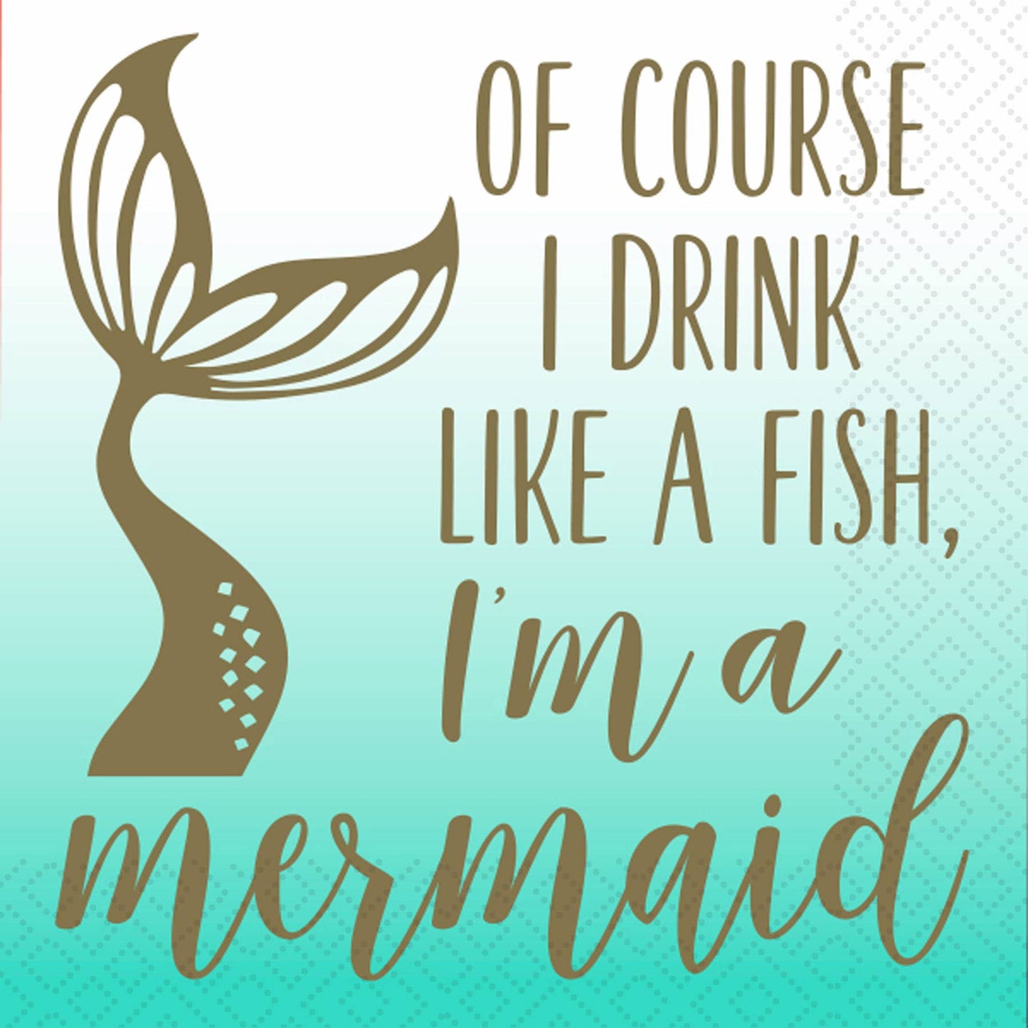 Mermaid Cocktail Napkin