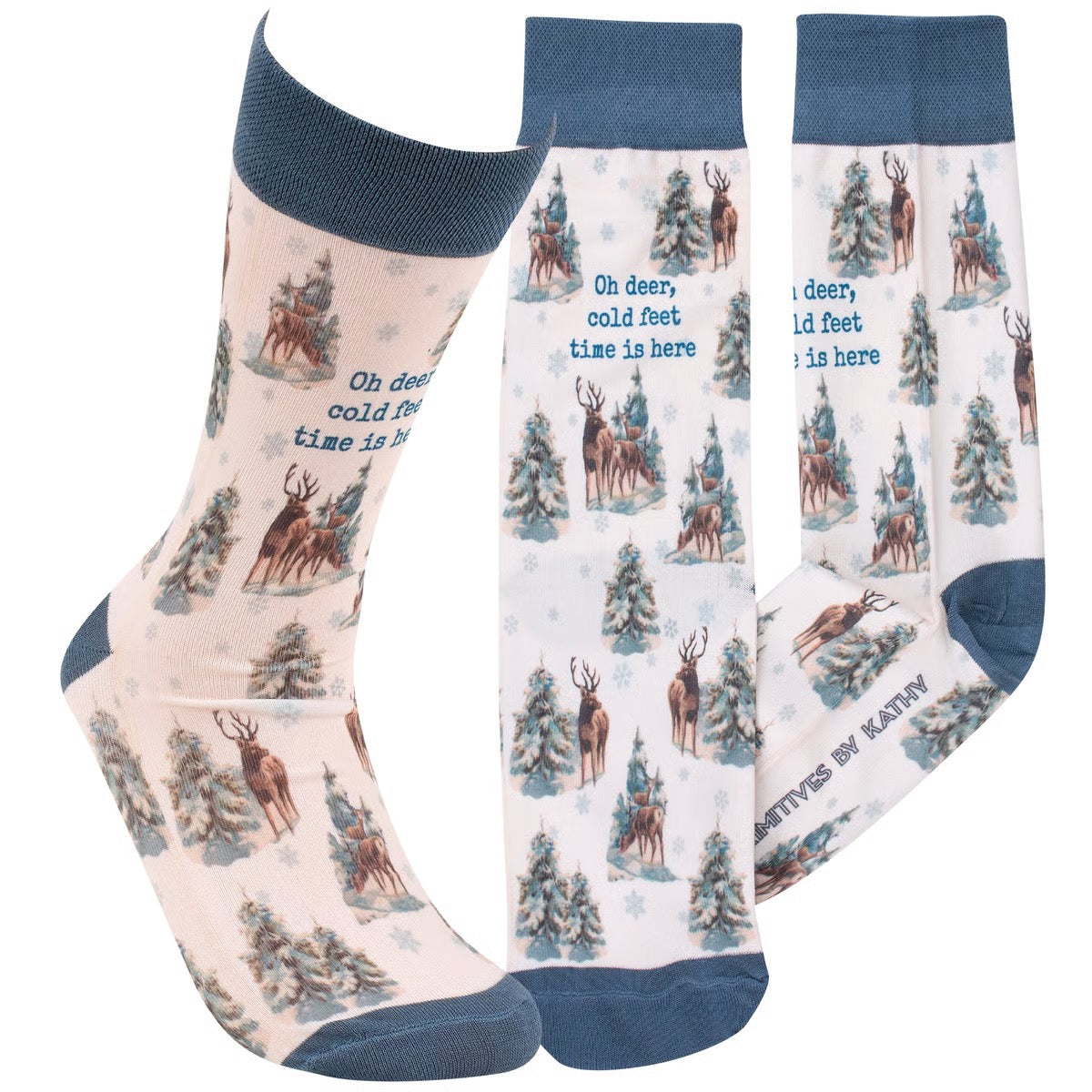 Oh Deer Cold Feet Time Is Here Socks