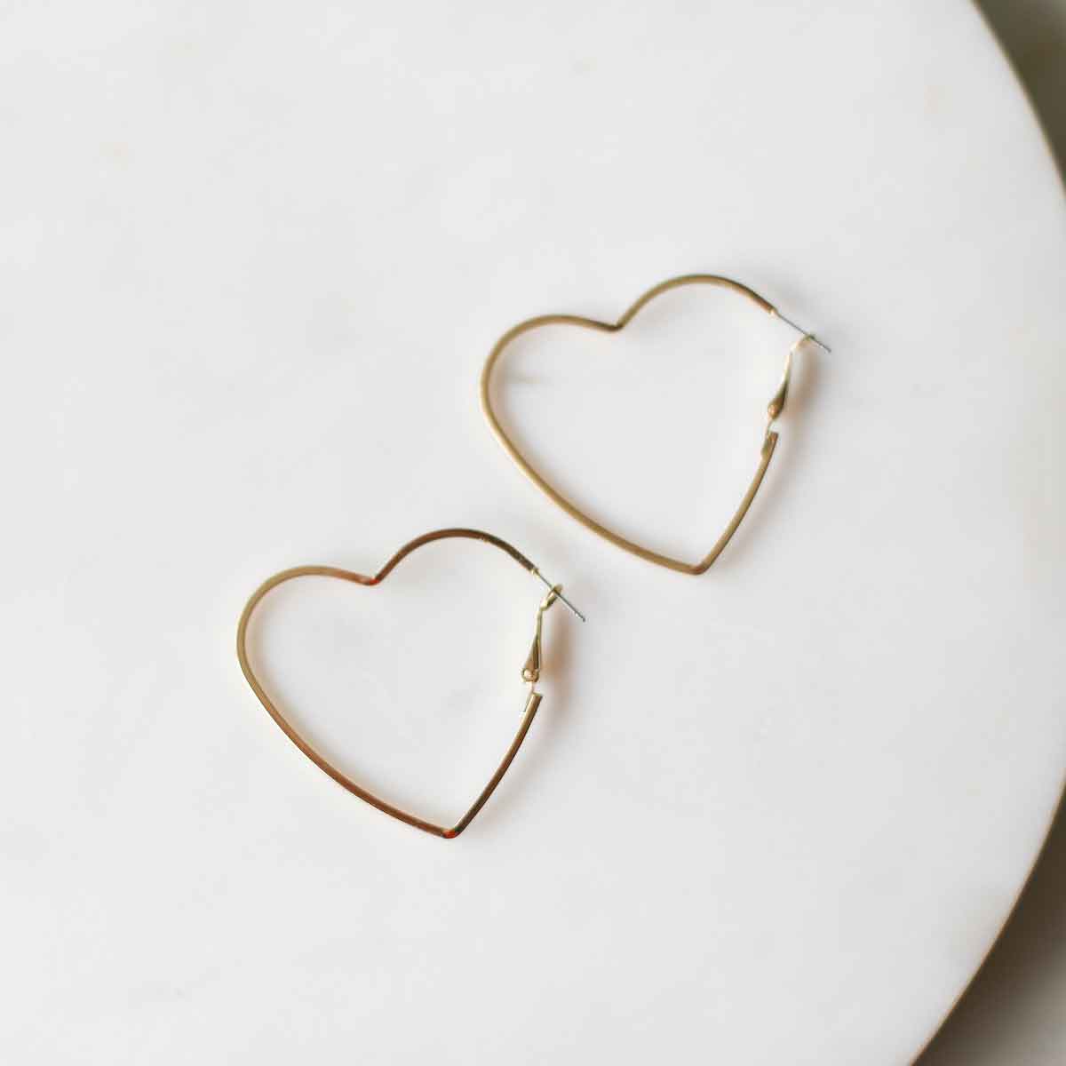 Heart Hoop Earrings