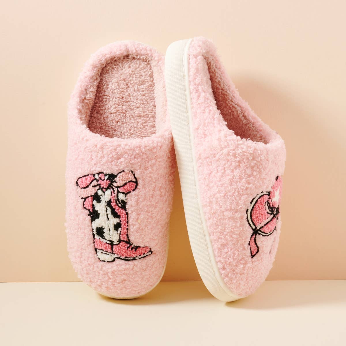 Western-Inspired Boots & Hat Luxe Home Slippers