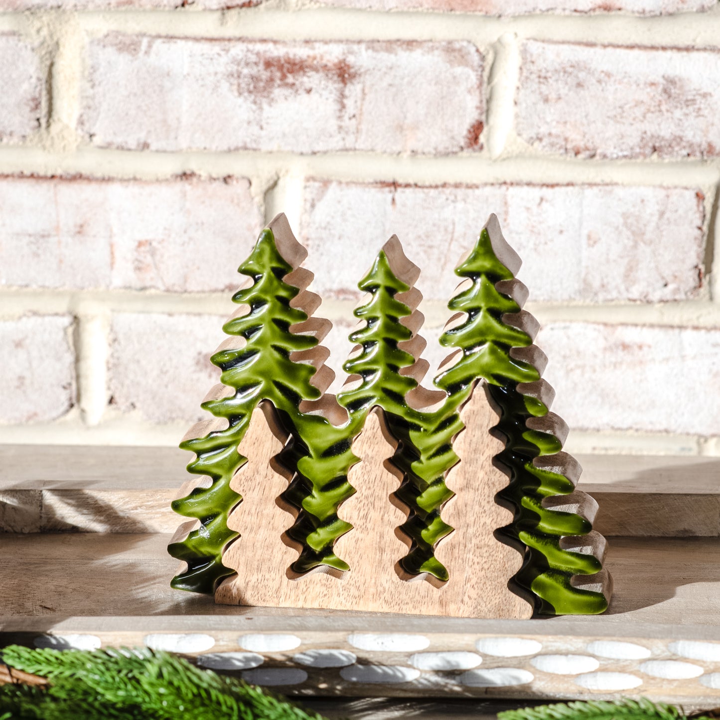 WOOD TREES W/ 3 CUT TREES