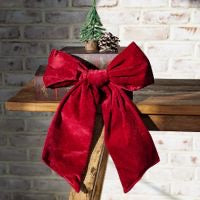 14" Maroon Velvet Bow