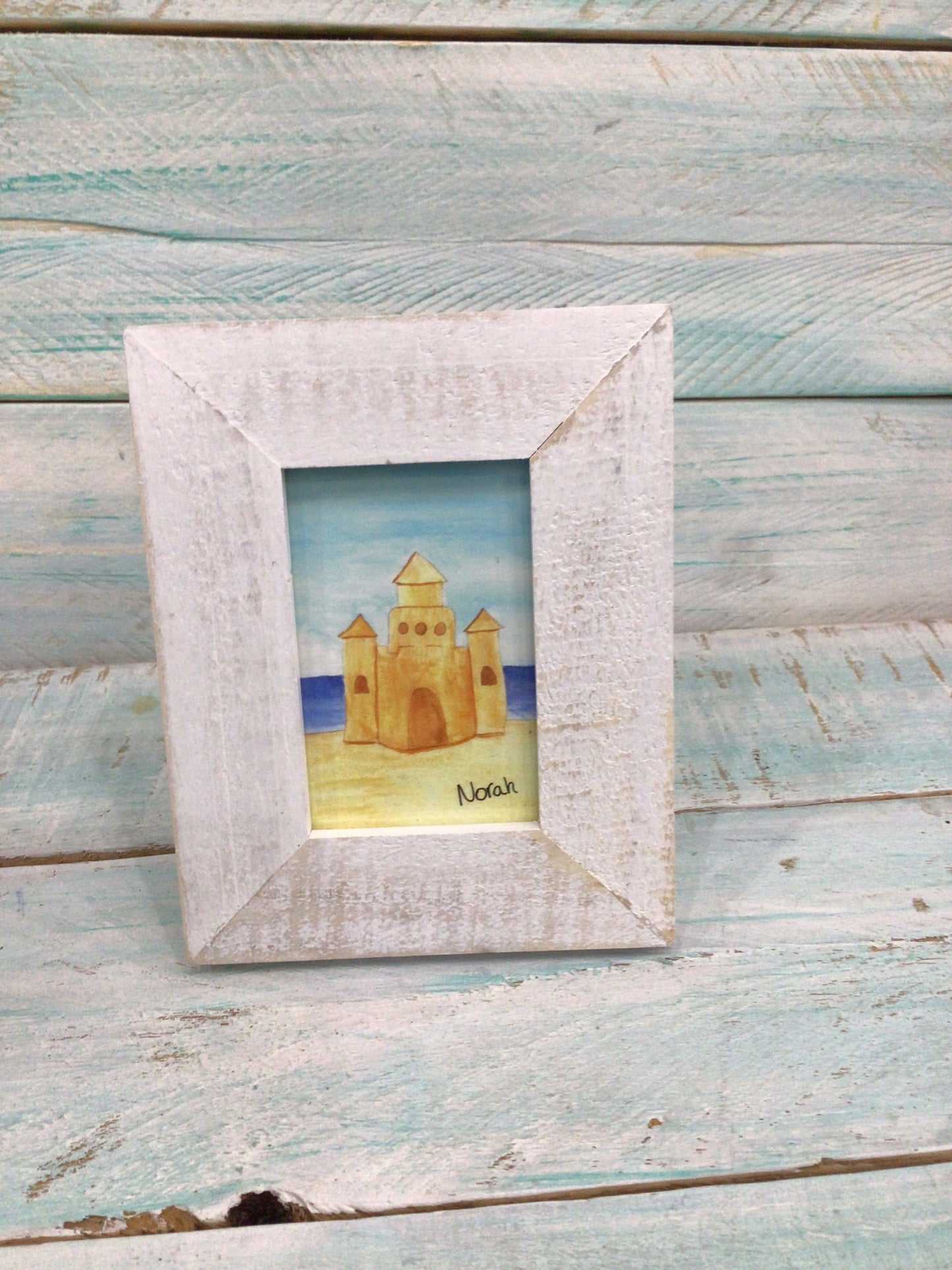 Sand Castle Mini Art by Norah Marie