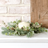 5" Mixed Green Candle Ring