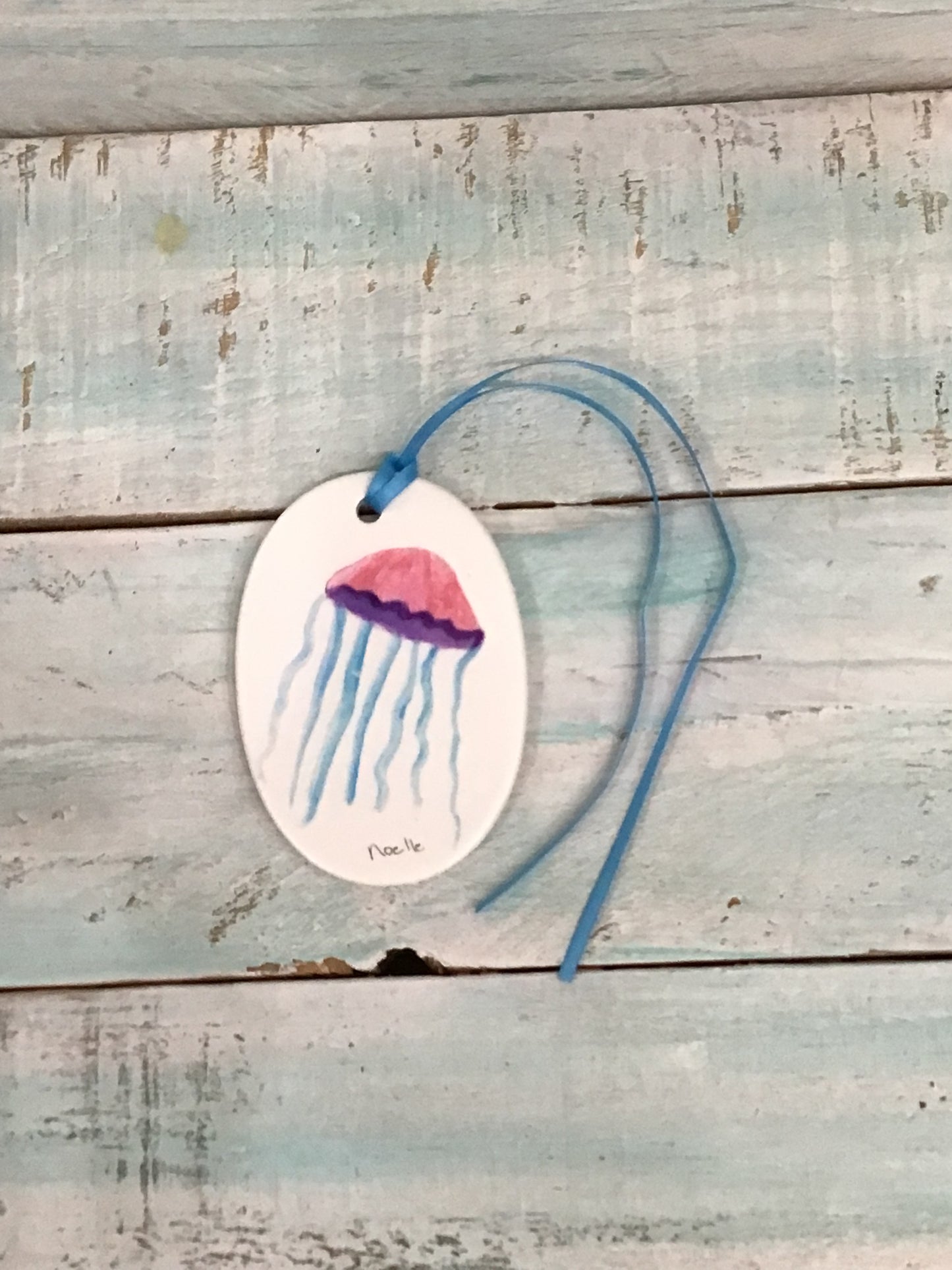 Pink Jellyfish Ornament by Noelle