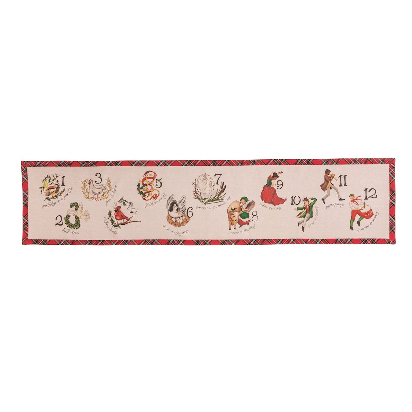 12 Days Of Christmas Table Runner