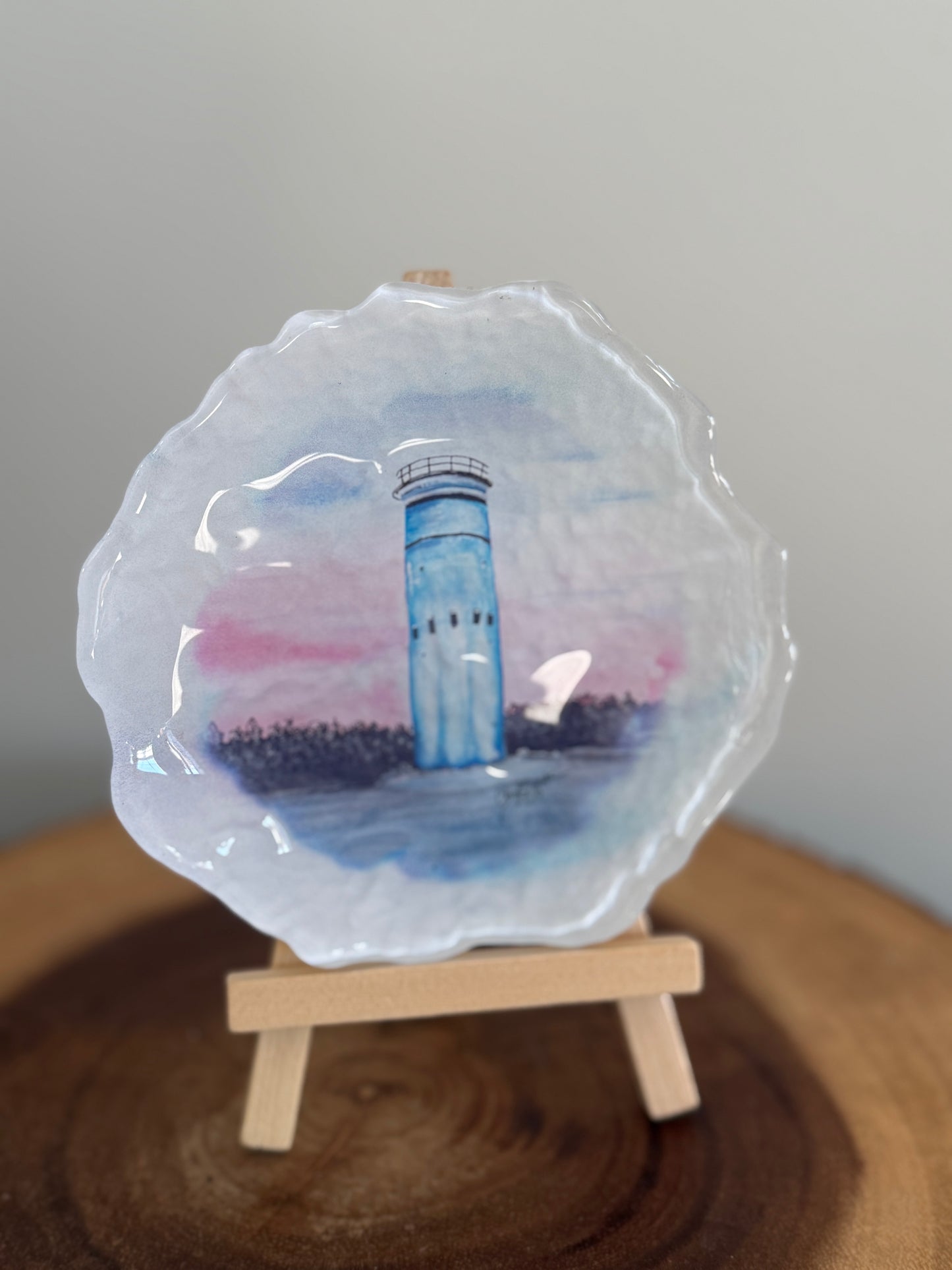 Blue Night Tower Trinket Dish from C.Zapata Art
