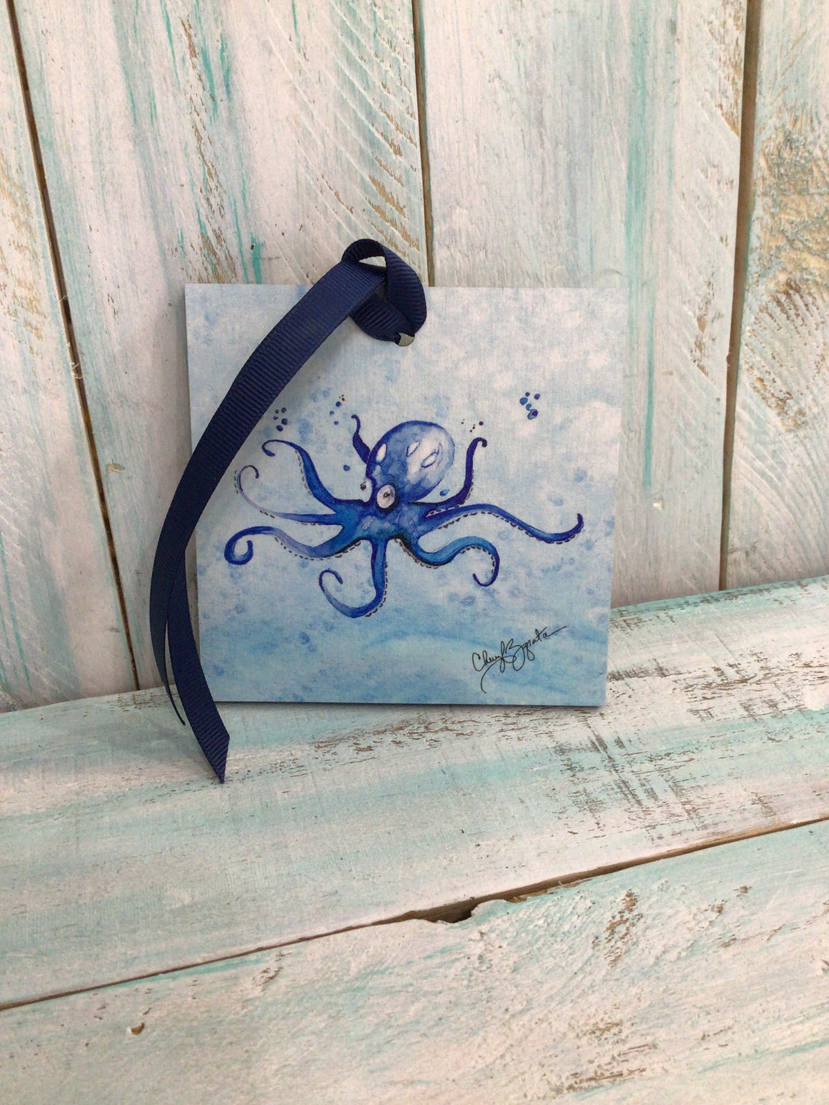 Octopus Wood Ornament