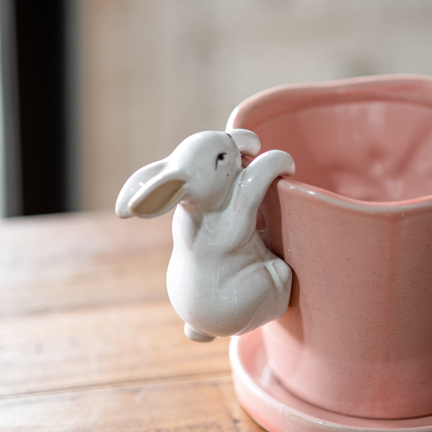 White Bunny Pot Sitter