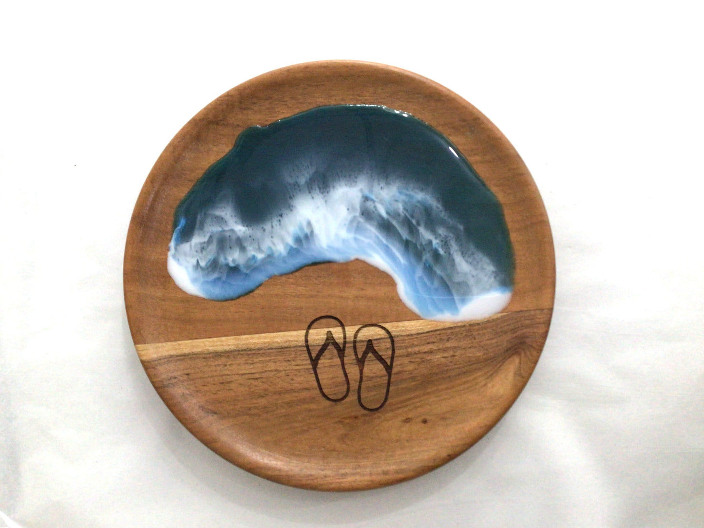 Round Resin Flip Flop Wave Tray #2576