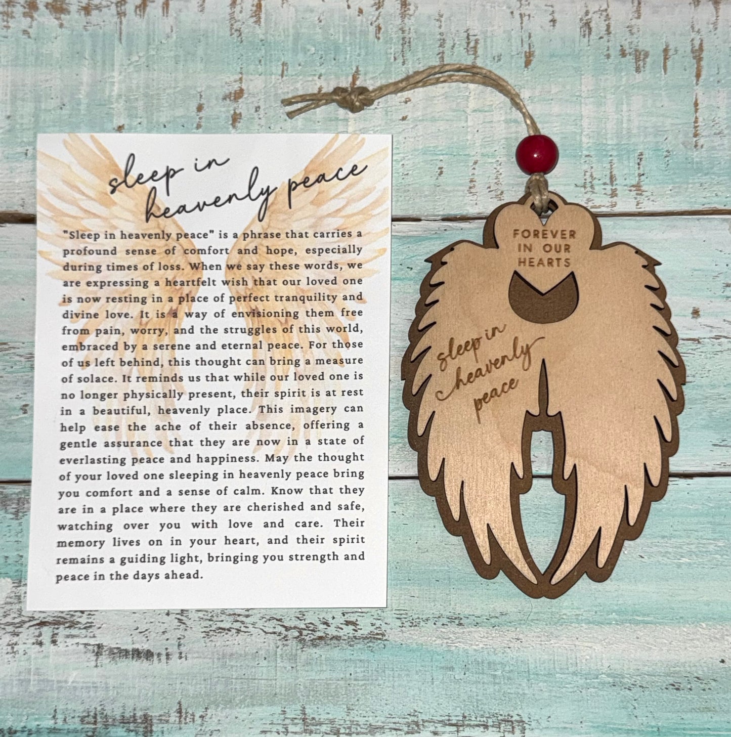 Sleep in heavenly peace, Angel Wings Story Card