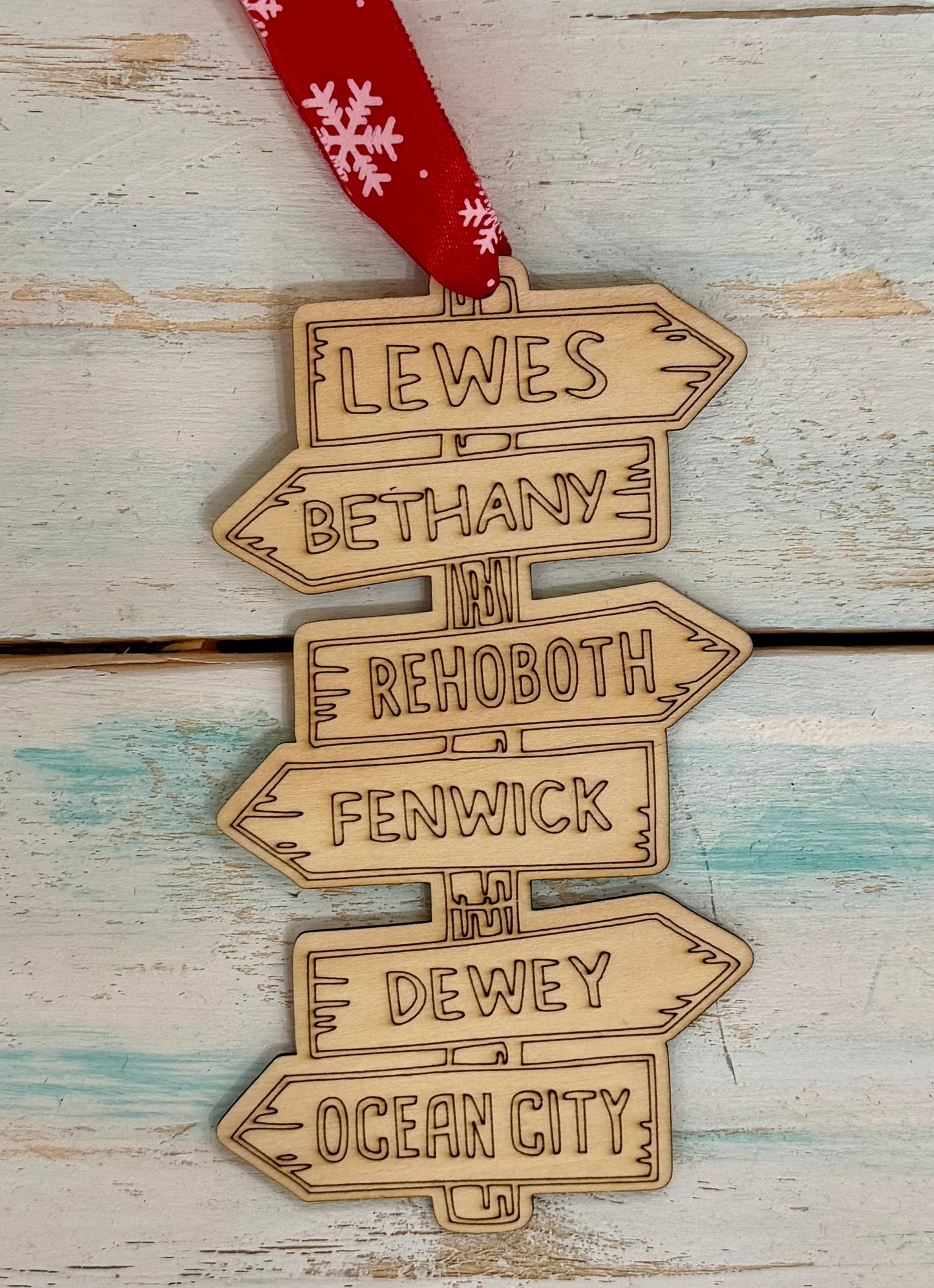 Beach Arrow Sign Ornament