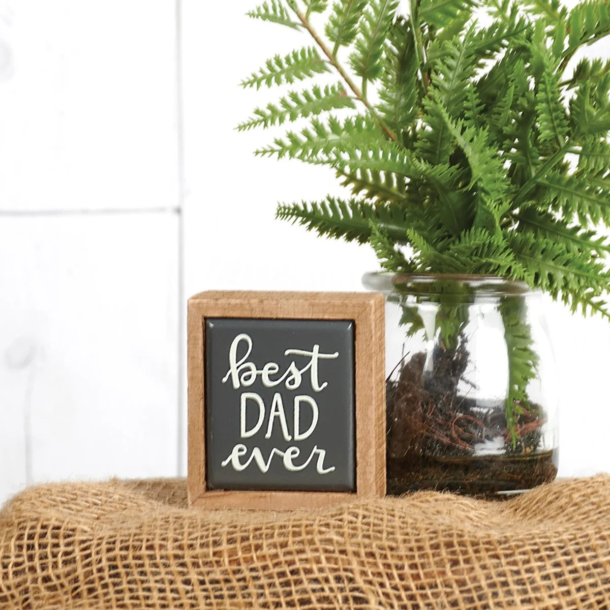 Best Dad Ever Box Sign Mini